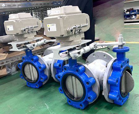 three way butterfly valve